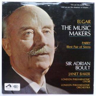 Adrian Boult Elgar The Music Makers LP HMV ASD2311 EX/EX 1967 coloured postage stamp label with insert, 75 is written twice in felt tip on rear of sleeve