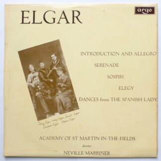 Neville Marriner Elgar LP Argo ZRG573 EX/VG 1969