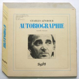 Charles Aznavour Autobiographie LP Barclay BA253 EX/VG 1980 French pressing, there is French cultural delegation stamp on front of sleeve and on inner sleeve