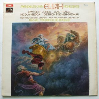 Rafael Fruhbeck de Burgos Highlights From Elijah LP HMV ASD2609 EX-/EX- 1970s coloured postage stamp label