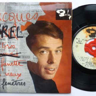 Jacques Brel Les Toros EP Barclay 70556 EX/EX 1960s French pressing in picture sleeve, tracks: Les Toros, Les Fenetres, La Fanette, Les Vieux