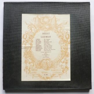 Vincenzo Bellezza Bizet Carmen 3LP Rare Opera Editions EA002 VG/EX 1970s triple LP, there is an audible scratch at the end of side four, US pressing