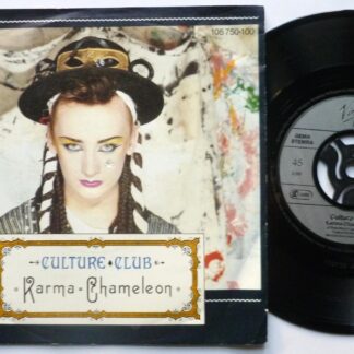 Culture Club Karma Chameleon 7" Virgin S105750 EX/VG 1983 German pressing in picture sleeve, sleve has sticker at top left corner on front, record has machine-cut centre