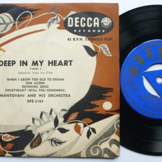 Mantovani Deep In My Heart EP Decca DFE6184 VG/EX 1955 picture sleeve
