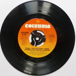 Barbra Streisand No More Tears 7" Columbia 111125 EX 1979 a-side with Donna Summer, US pressing on styrene