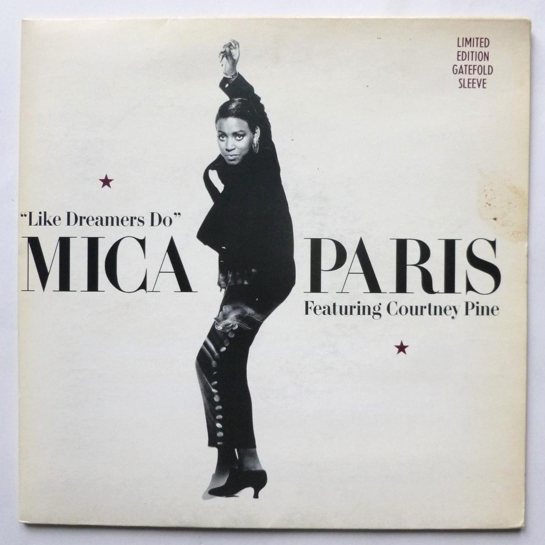 Mica Paris Like Dreamers Do 7" 4th B'Way BRWG108 EX/EX 1988 gatefold picture sleeve, a-side with Courtney Pine - Image 2