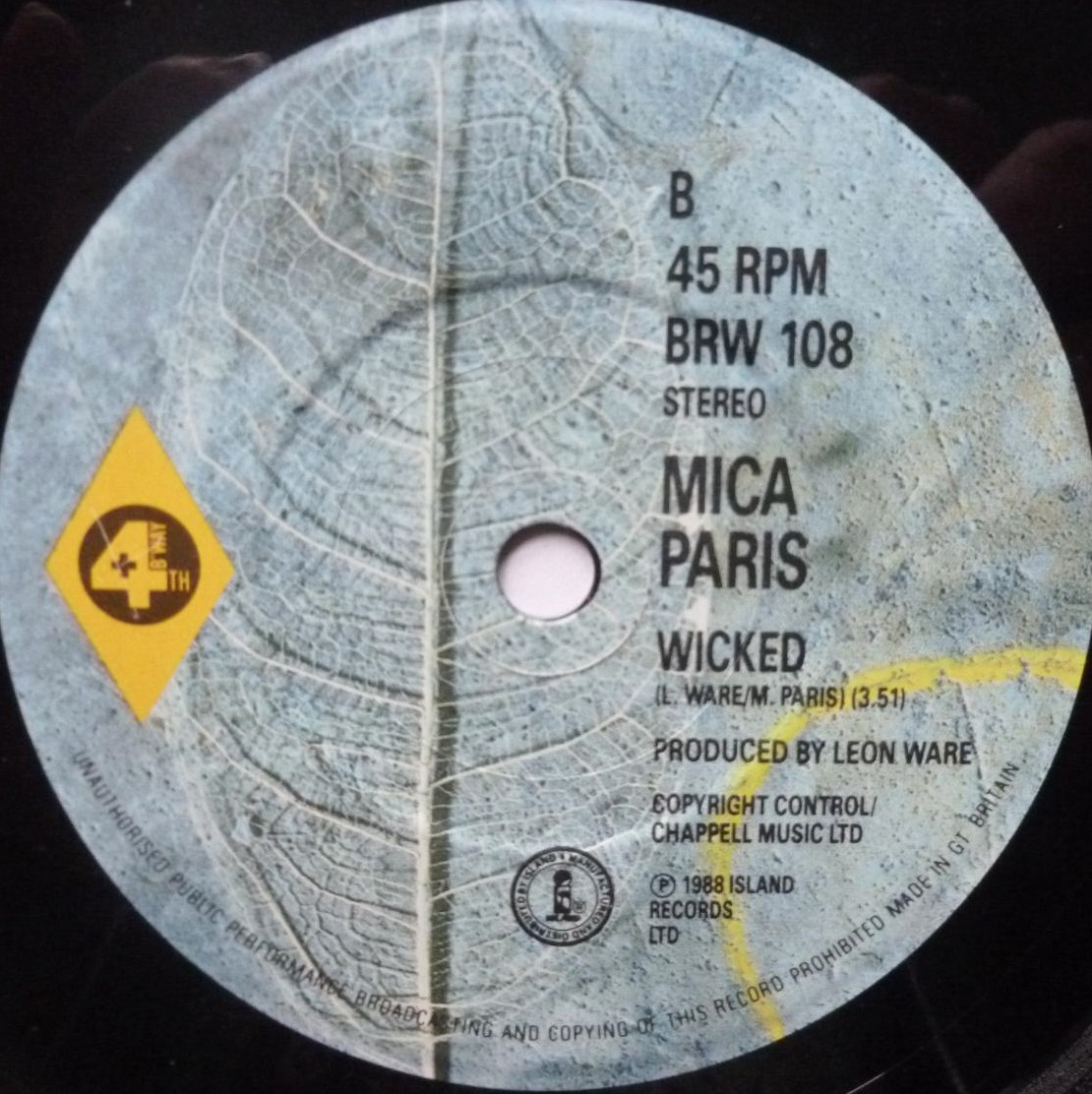 Mica Paris Like Dreamers Do 7" 4th B'Way BRWG108 EX/EX 1988 gatefold picture sleeve, a-side with Courtney Pine - Image 6