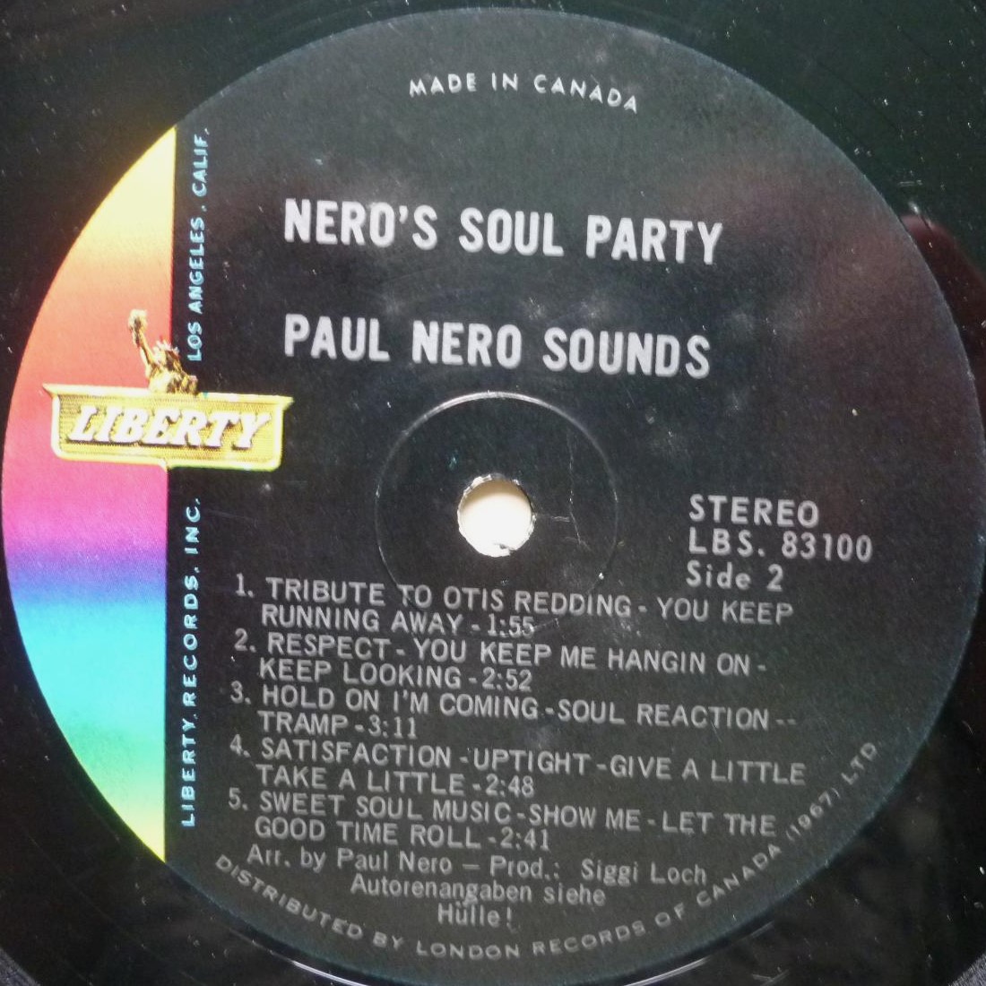 Nero's Soul Party Nero's Soul Party LP Liberty LBS83100 VG/VG 1967 Canadian pressing, sleeve is split along more than half of the bottom edge - Image 4