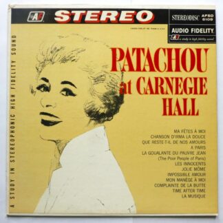 Patachou At Carnegie Hall LP Audio Fidelity AFSD6109 EX/EX 1963 US pressing