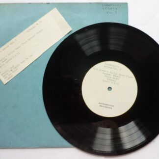 Leadbelly Leadbelly's Legacy Vol 3 10"LP Microgroove Recording EX 1950s 10 inch LP acetate