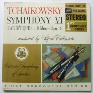 Alfred Wallenstein Tchaikovsky Symphony VI LP Audio Fidelity FCS50002 EX/VG 1959 sleeve has 5cm split on top edge