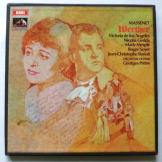 George Pretre Massenet Werther 3LP Angel SAN249-51 EX/VG 1969 3 x 12" LPs boxed with booklet, coloured postage stamp labels