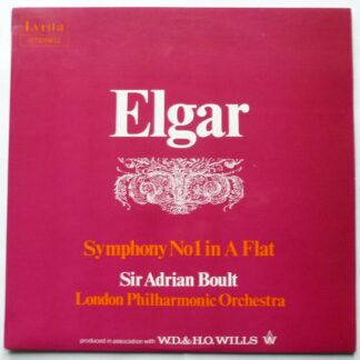Adrian Boult Elgar Symphony No 1 In A Flat LP Lyrita SRCS39 EX/EX 1968
