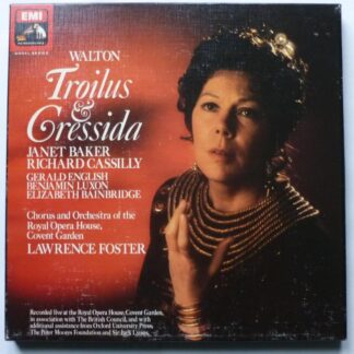 Lawrence Foster Troilus And Cressida 3LP HMV SLS997 EX/EX 1977 3 x 12" LPs boxed with booklet, coloured postage stamp labels, quadrophonic