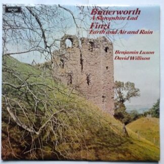Benjamin Luxon Butterworth Finzi LP Argo ZRG838 EX/EX 1976 sleeve has small writing on rear