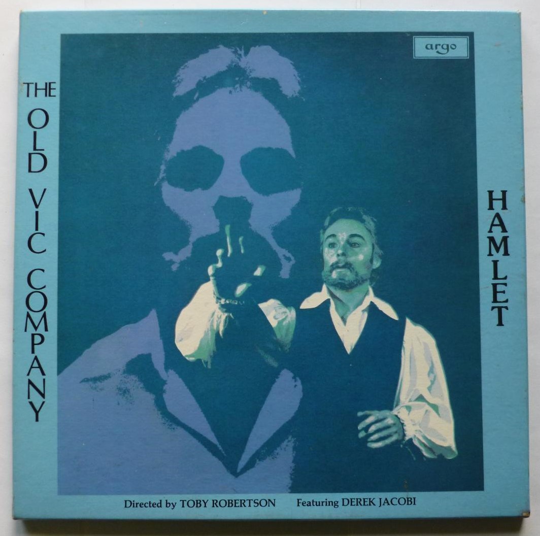 Old Vic Company Hamlet 3LP Argo D158D3 EX/EX 1979 3-LP boxed with insert which is quite foxed (has brown aging spots)