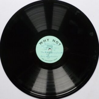 Bessie Smith The Art Of Bessie Smith March 24 1957 LP Why Not VG 1950s 12" LP acetate