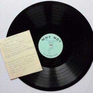 Ruth Wallis Ruth Wallis LP Why Not VG 1950s 12" LP acetate