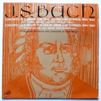 Pierre Meyer JS Bach LP Arc FDY2084 EX/VG 1964