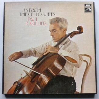 Paul Tortelier JS Bach The Cello Suites 3LP HMV SLS798-3 EX/EX 1970s 3 x 12" LPs boxed with booklet