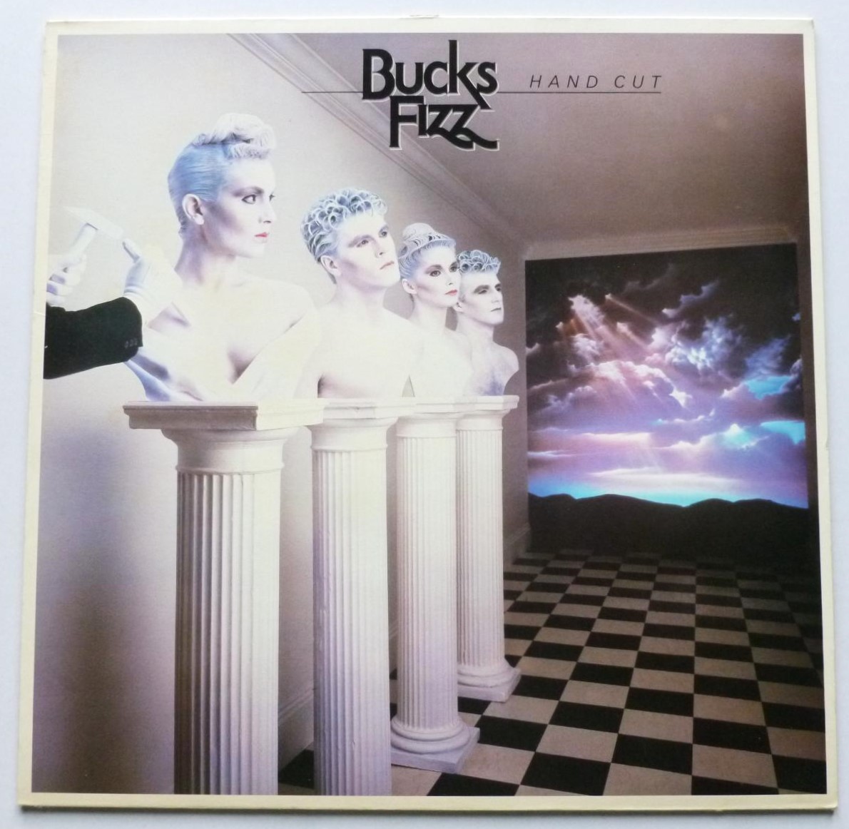 Bucks Fizz Hand Cut LP RCA LP6100 EX/EX 1983 with inner sleeve which has some foxing, sleeve has beginnings of seam split on top edge