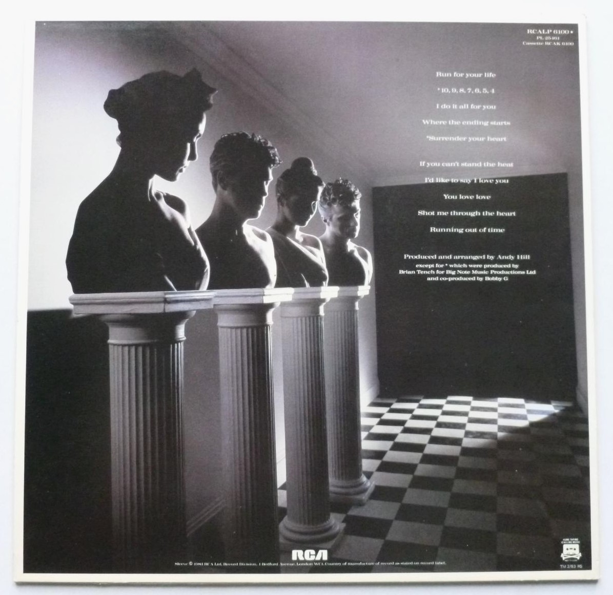 Bucks Fizz Hand Cut LP RCA LP6100 EX/EX 1983 with inner sleeve which has some foxing, sleeve has beginnings of seam split on top edge - Image 2