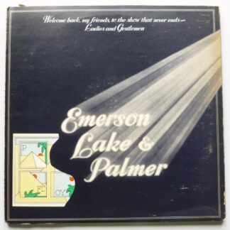 Emerson Lake & Palmer Welcome Back My Friends To The Show That Never Ends 3LP Manticore K63500 VG/VG 1974 3 x 12" LPs in triple gatefold sleeve, sleeve has a part of a Dark Side Of The Moon sticker on front