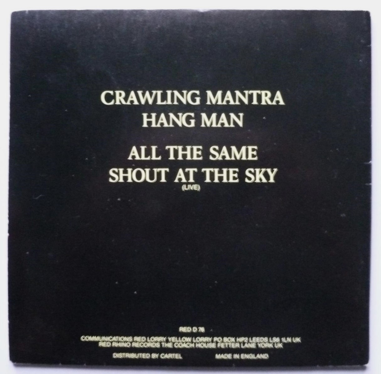Lorries Crawling Mantra 2x7" Red Rhino REDD76 EX+/VG+ 1987 double single in picture sleeve - Image 3