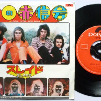 Slade Look Wot You Dun 7" Polydor DP1860 VG/G+ 1972 Japanese pressing in picture sleeve, sleeve has 2cm seam split on left edge