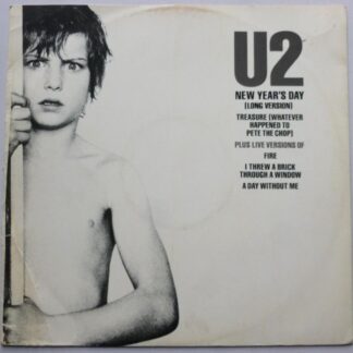U2 New Years Day 12" Island 12WIP6848 VG/VG- 1982 12 inch in picture sleeve, sleeve has water damage at bottom left corner