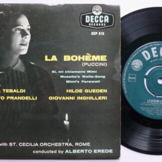 Alberto Erede La Boheme EP Decca CEP512 EX/EX 1958 picture sleeve