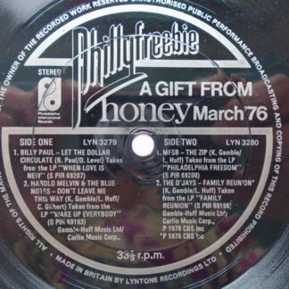 Phillyfreebie flexi Lyntone LYN3280 EX 1970s flexi, with MFSB, O Jays, Billy Paul & Harold Melvin & Bluenotes