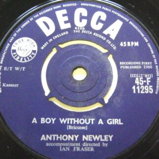 Anthony Newley A Boy Without A Girl 7" Decca F11295 VG 1960