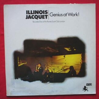 Illinois Jacquet Genius At Work LP Black Lion BLP30118 EX/G 1970s sleeve has heavy sticker mark on front - see scan