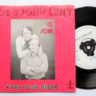 Bob & John Leny Ce Soir 7" Bellfort 18144X EX/EX 1975 picture sleeve, signed, French pressing