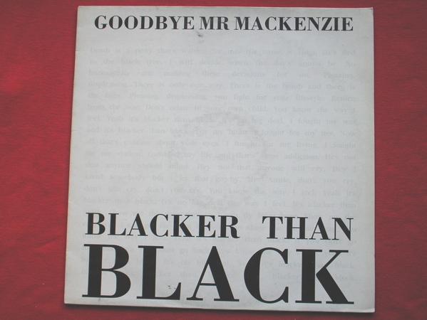 Goodbye Mr Mackenzie Blacker Than Black 12" Parlophone 12R 6257 EX/EX 1990 12 inch