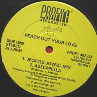 Ade Reach Out For Your Love Jeckyl's Joyful Mix 12" Profile PROFT402DJ EX 1993 12 inch, DJ copy