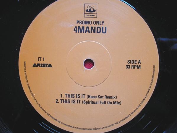 4Mandu This Is It Boss Kat Remix 12" Final Vinyl IT1 EX 1990s 12 inch
