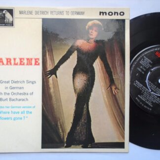 Marlene Dietrich Marlene Dietrich Returns To Germany EP HMV 7EG8844 EX /EX 1960s picture sleeve, there is very small sticker mark on side two label."
