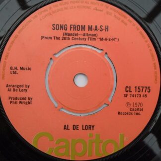 Al De Lory Song From MASH 7" Capitol CL15775 EX 1970