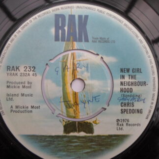 Chris Spedding New Girl In The Neighbourhood 7" Rak RAK232 EX 1976