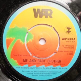 War Me And Baby Brother 7" Island WIP6303 EX 1973
