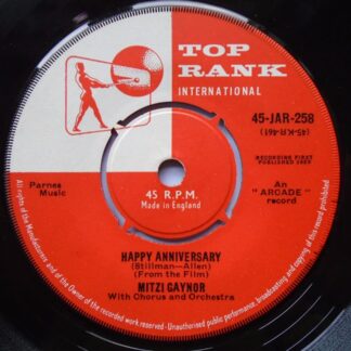 Mitzi Gaynor Happy Anniversary 7" Top Rank JAR258 EX 1959