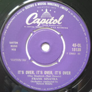 Frank Sinatra It's Over It's Over It's Over 7" Capitol CL15135 EX 1960