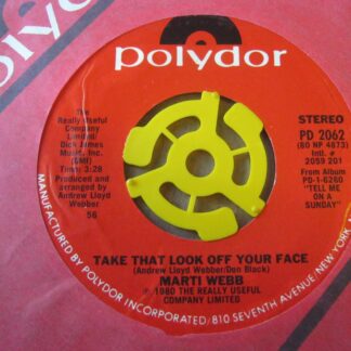 Marti Webb Take That Look Off Your Face 7" Polydor PD2062 EX 1980 US pressing