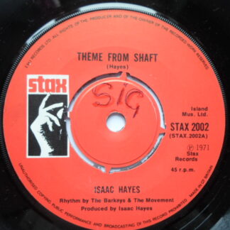 Isaac Hayes Theme From Shaft 7" Stax STAX2002 EX 1970s red label