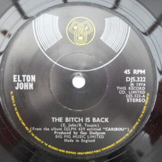 Elton John The Bitch Is Back 7" DJM DJS322 EX 1974