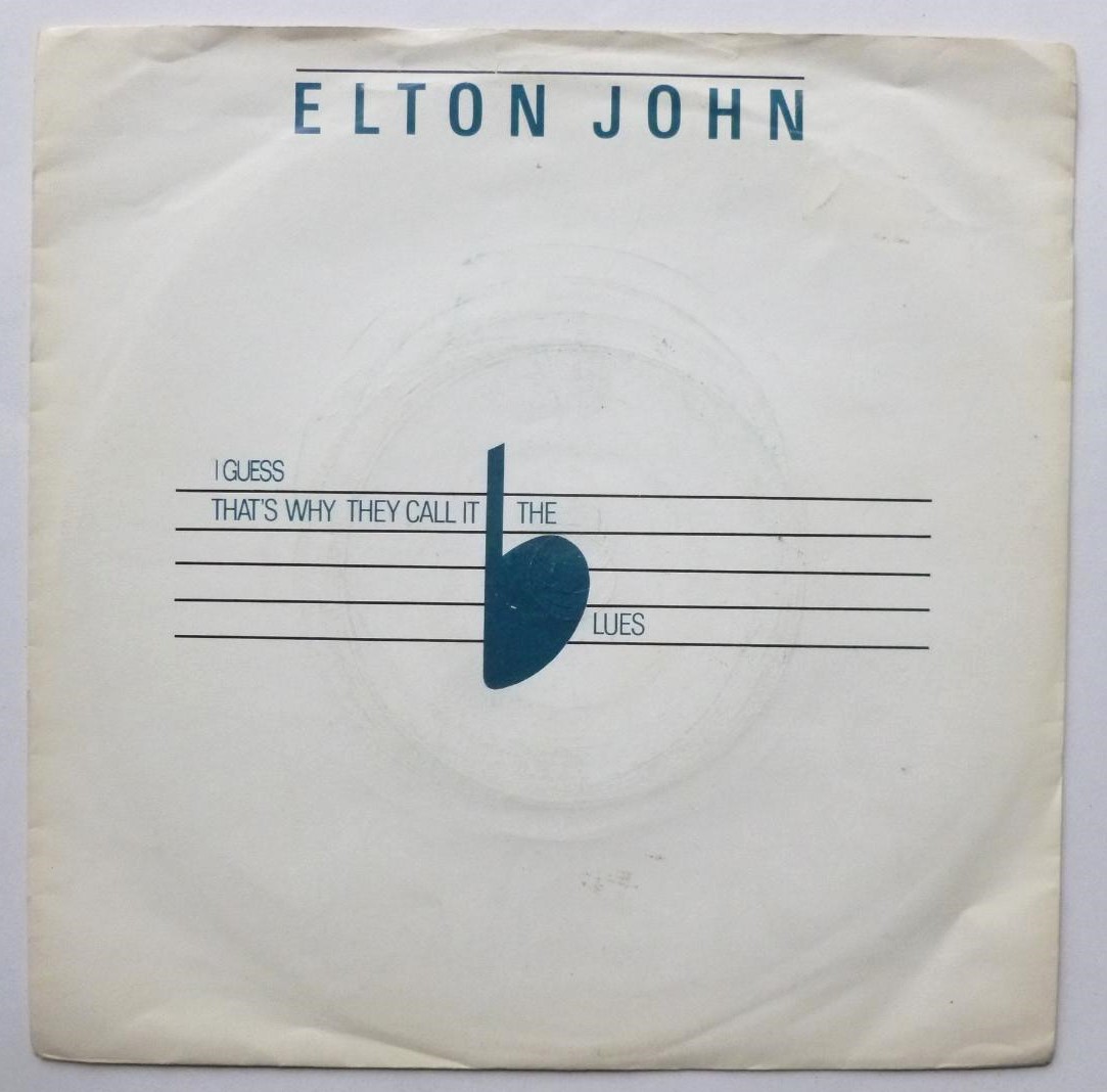 Elton John I Guess That's Why They Call It The Blues 7" Rocket XPRES91 EX/VG 1983 picture sleeve - Image 2