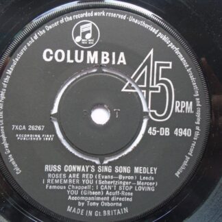 Russ Conway Russ Conway's Sing Song Medley 7" Columbia DB4940 EX 1960s black label