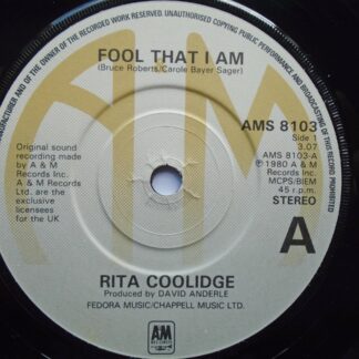 Rita Coolidge Fool That I Am 7" A&M AMS8103 EX 1980
